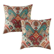 Greendale Home Fashions 17'' x 17'' Reversible Outdoor Throw Pillow, Set of 2, Asbury Park