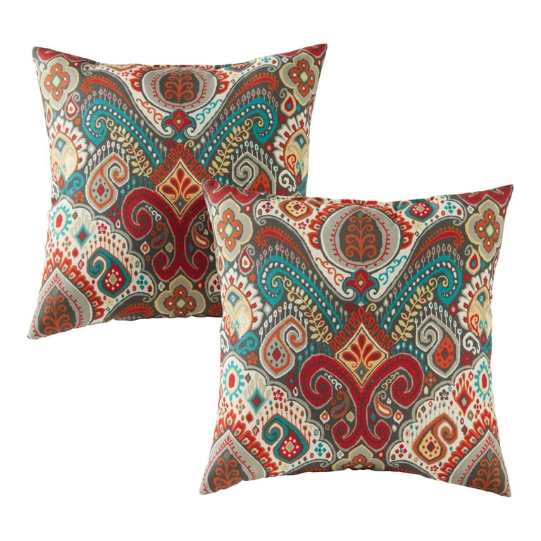 Greendale Home Fashions Painted Paisley Outdoor Accent Pillow, Set of 2 Greendale Home Fashions Painted Paisley Outdoor Accent Pillow, Set of 2