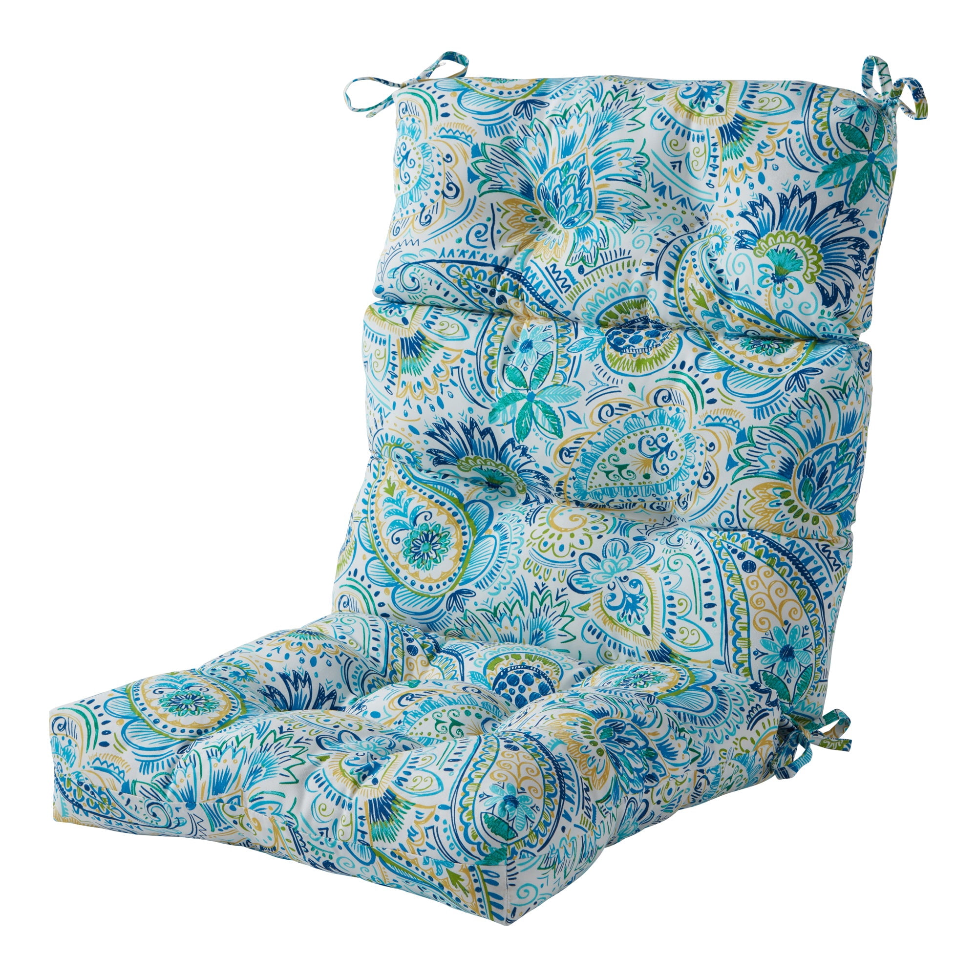Greendale Home Fashions Outdoor 44'' x 22'' High Back Chair Cushion, Baltic
