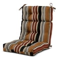 thumbnail image 1 of Greendale Home Fashions Outdoor 44'' x 22'' High Back Chair Cushion, Brick Stripe, 1 of 8