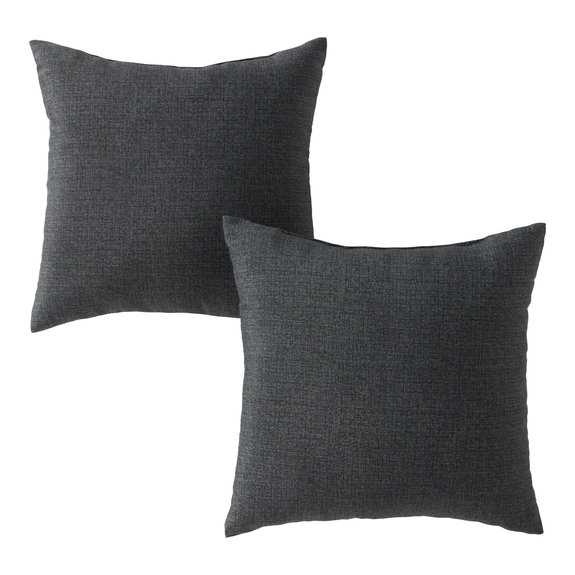 Carbon 17" Square Outdoor Throw Pillow Set