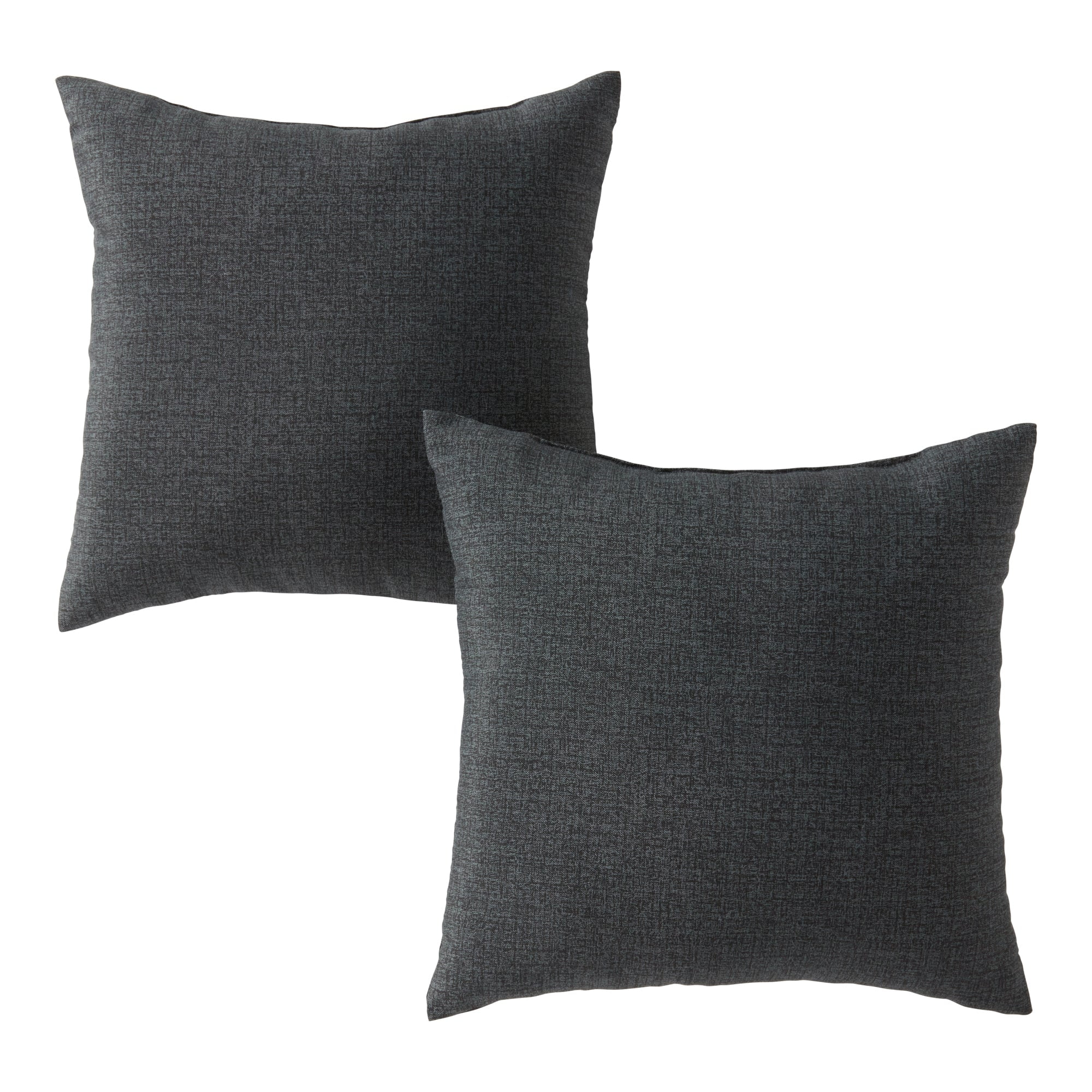 Carbon 17" Square Outdoor Throw Pillow Set