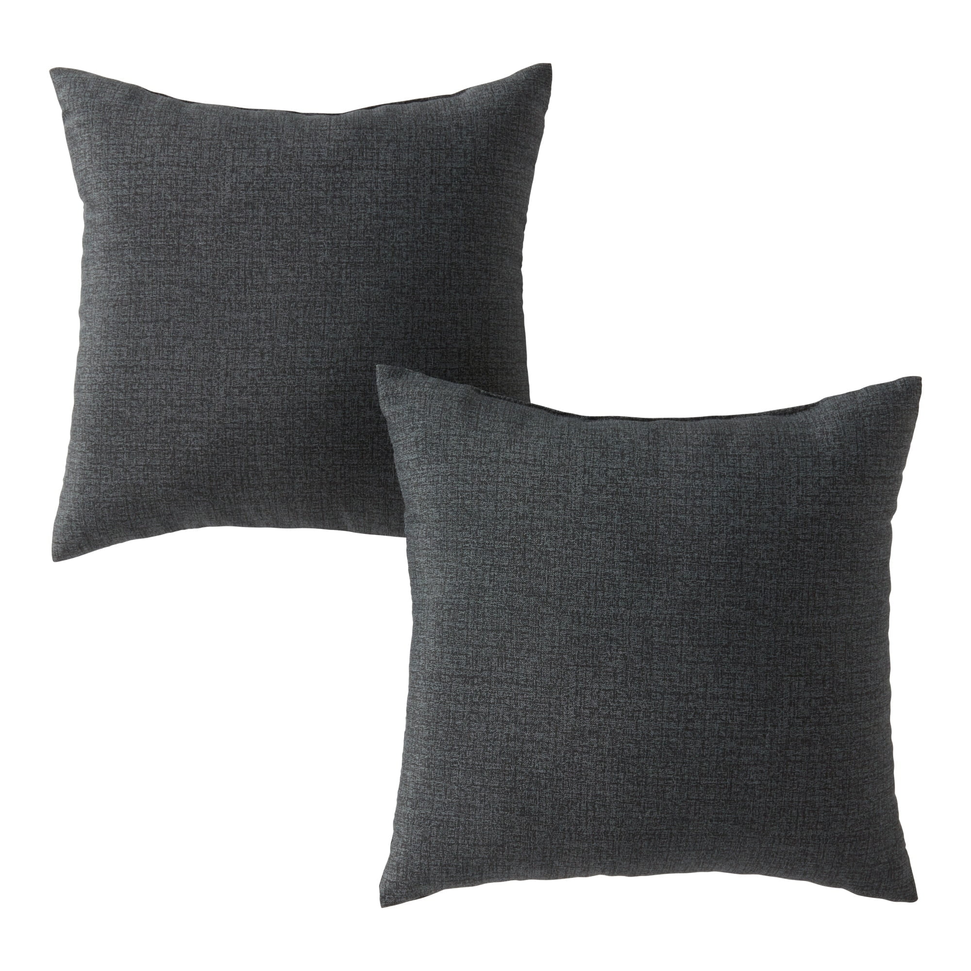 Carbon 17" Square Outdoor Throw Pillow Set