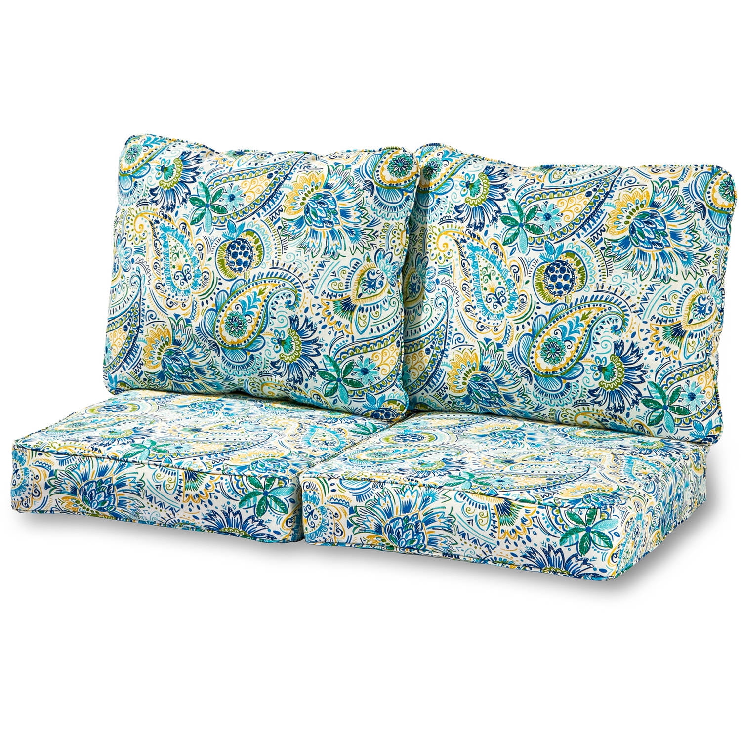 Greendale Home Fashions Deep Seat Loveseat Cushion Set in Baltic
