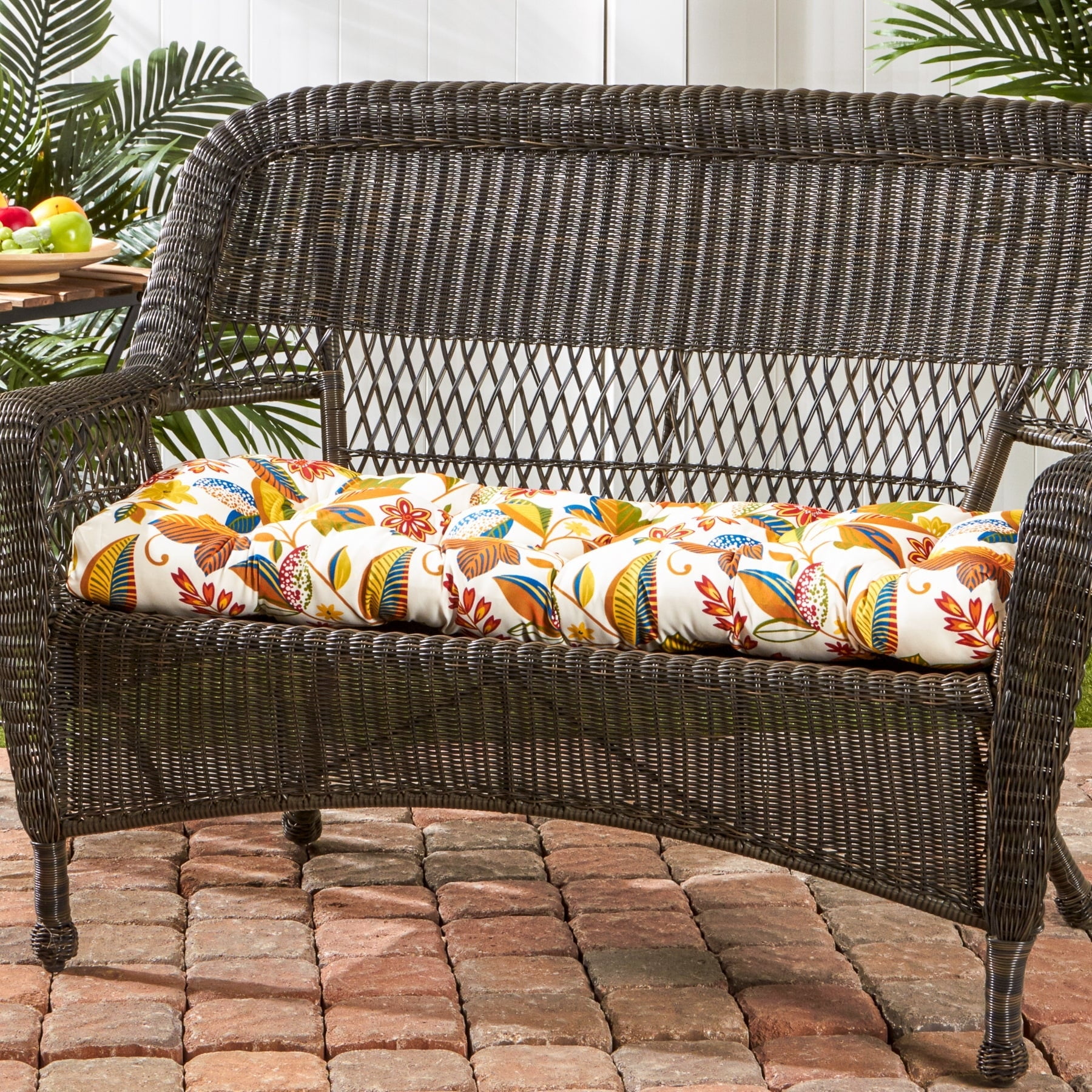 Greendale Home Fashions Esprit Floral 44 inch Outdoor Swing Bench Cushion