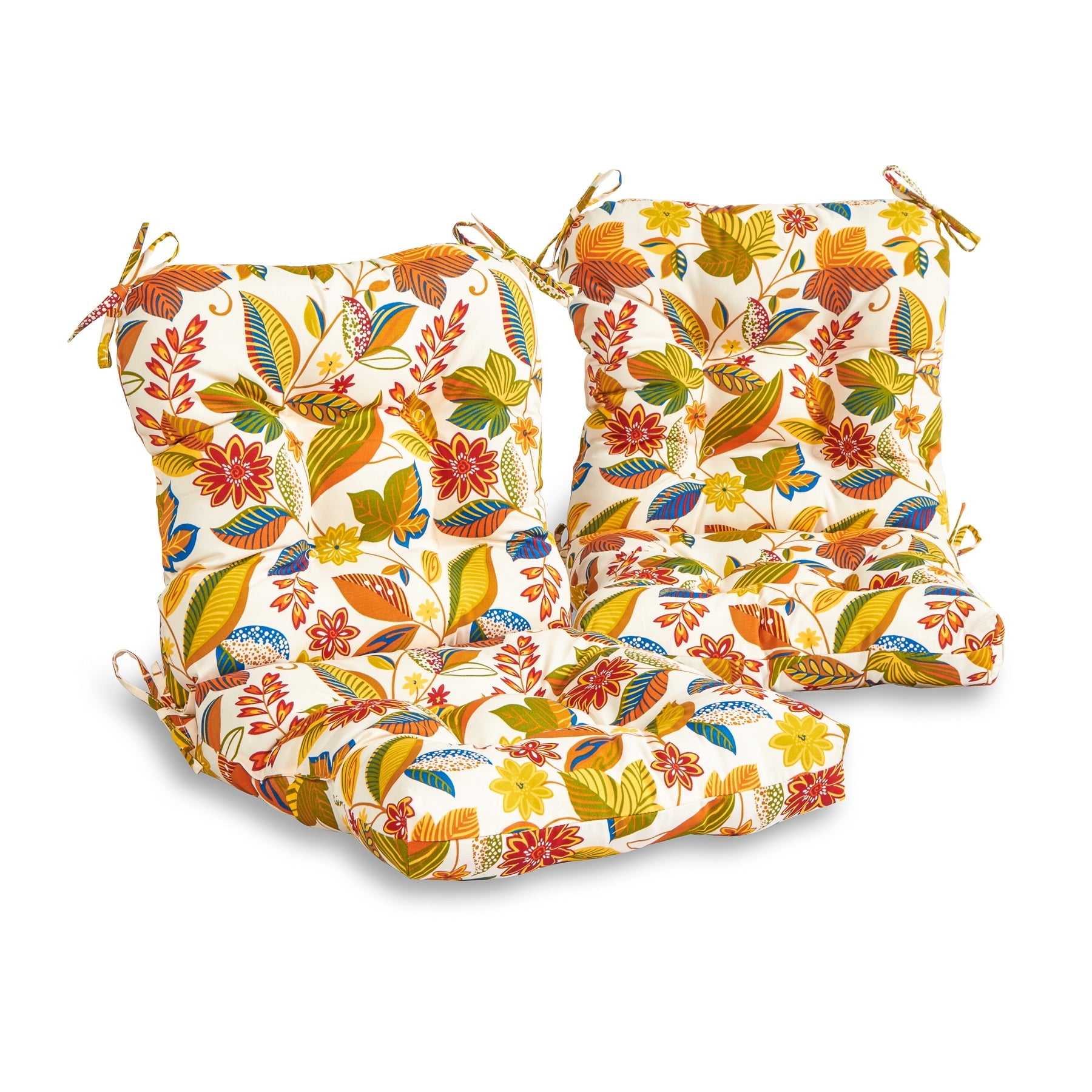 Greendale Home Fashions Esprit Floral Outdoor Dining Chair Cushion (2-Pack)