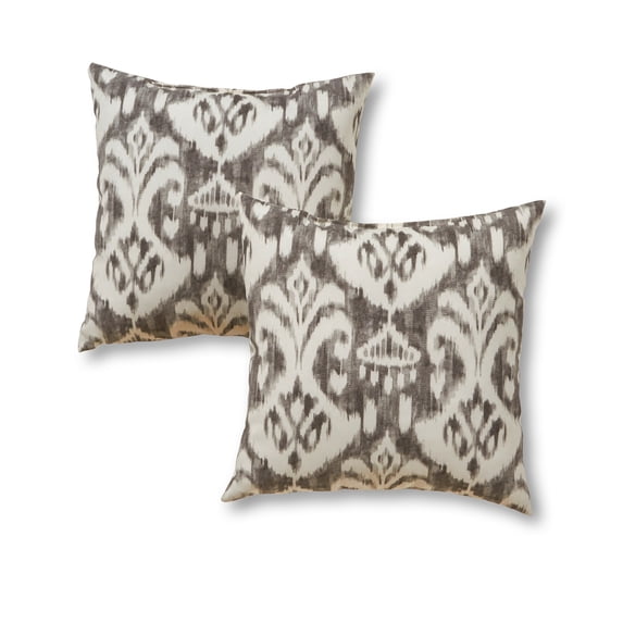Greendale Home Fashions 17'' x 17'' Reversible Outdoor Throw Pillow, Set of 2, Graphite