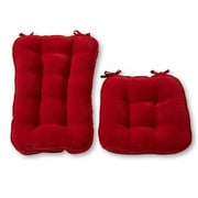 Greendale Home Fashions Hyatt Scarlet Jumbo 2-Piece Rocking Chair Cushion Set