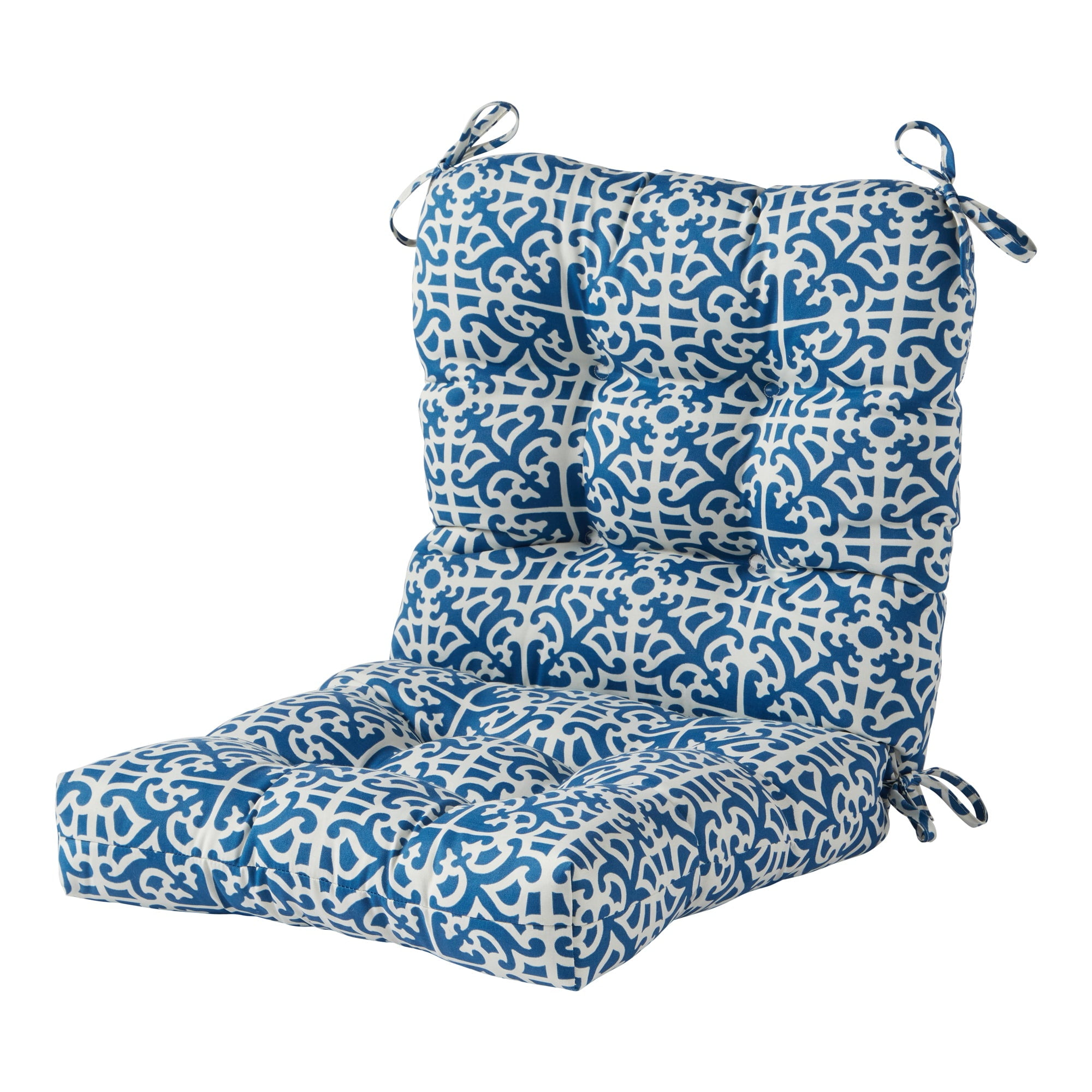 Greendale Home Fashions Outdoor Tufted 42'' x 21'' Chair Cushion, Indigo