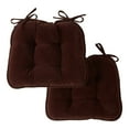 thumbnail image 1 of Greendale Home Fashions Indoor Reversible Corduroy Chair Pad (2-Pack), Bitter, 1 of 6