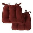 thumbnail image 1 of Greendale Home Fashions Indoor Reversible Corduroy Chair Pad (2-Pack), Wine, 1 of 6