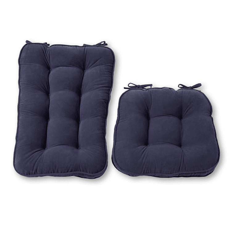 Greendale Home Fashions Jumbo Rocking Chair Cushion Set- Hyatt Fabric- Denim Greendale Home Fashions Jumbo Rocking Chair Cushion Set- Hyatt Fabric- Denim