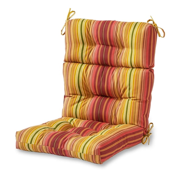 Greendale Home Fashions Outdoor 44'' x 22'' High Back Chair Cushion, Kinnabari Stripe