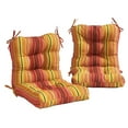 thumbnail image 1 of Greendale Home Fashions Kinnabari Stripe Outdoor Dining Chair Cushion (2-Pack), 1 of 8