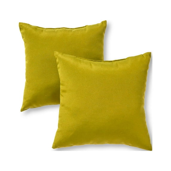 Greendale Home Fashions Kiwi 17 in. Square Outdoor Throw Pillow (2-Pack)
