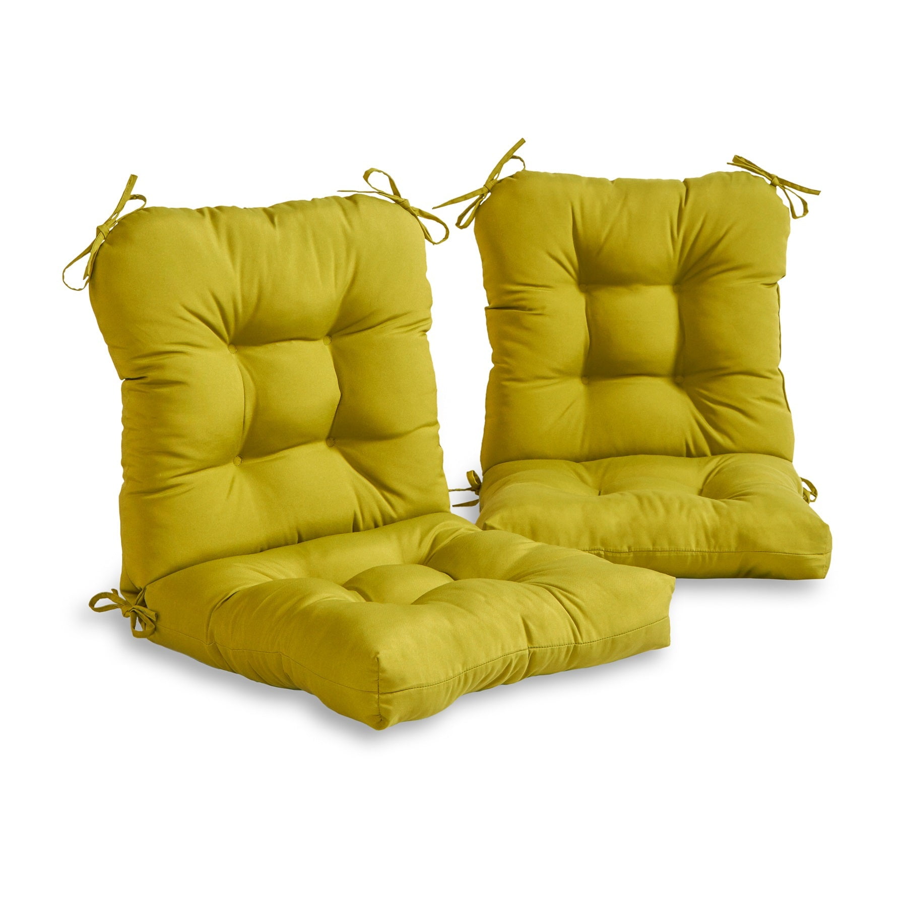 Greendale Home Fashions Kiwi Green Outdoor Dining Chair Cushion (2-Pack)