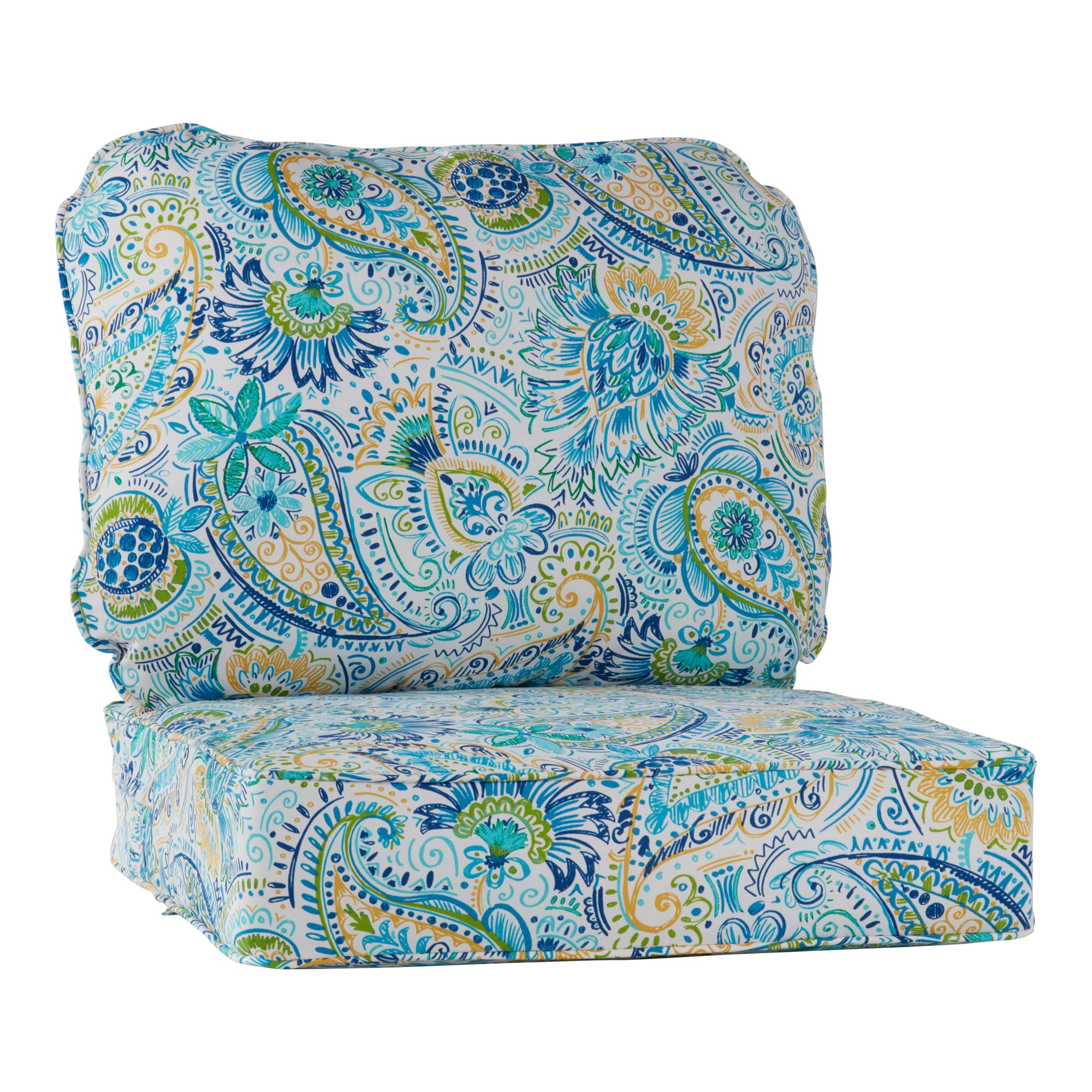 Greendale Home Fashions Outdoor 2-Piece Reversible Deep Seat Cushion Set, Baltic