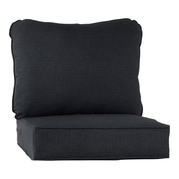 Greendale Home Fashions Outdoor 2-Piece Reversible Deep Seat Cushion Set, Carbon