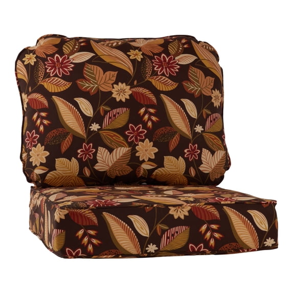 Greendale Home Fashions Outdoor 2-Piece Reversible Deep Seat Cushion Set, Timberland Floral