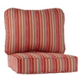 thumbnail image 1 of Greendale Home Fashions Outdoor 2-Piece Reversible Deep Seat Cushion Set, Watermelon Stripe, 1 of 7