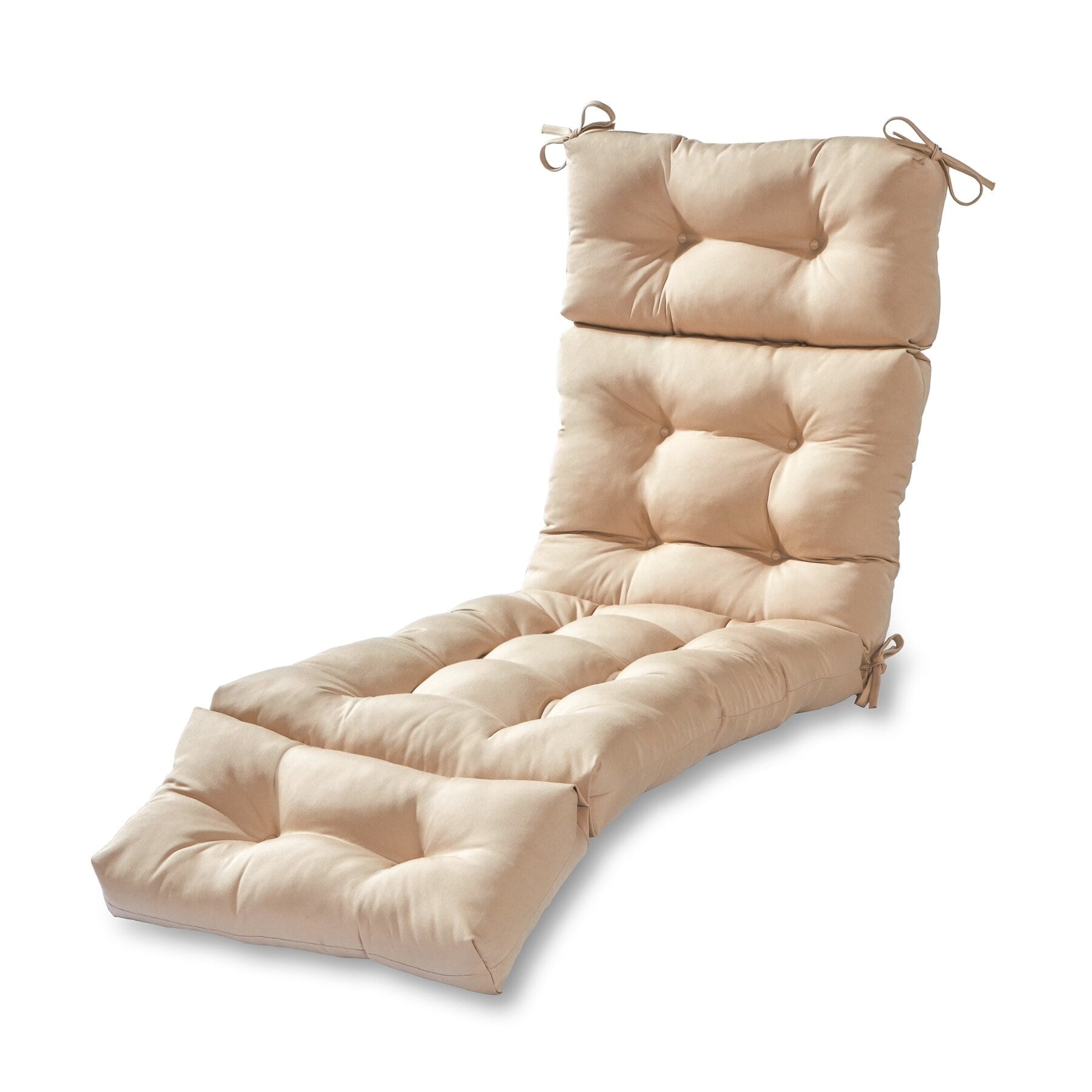 Stone Polyester Outdoor Chaise Lounge Cushion with Eco-Friendly Fill