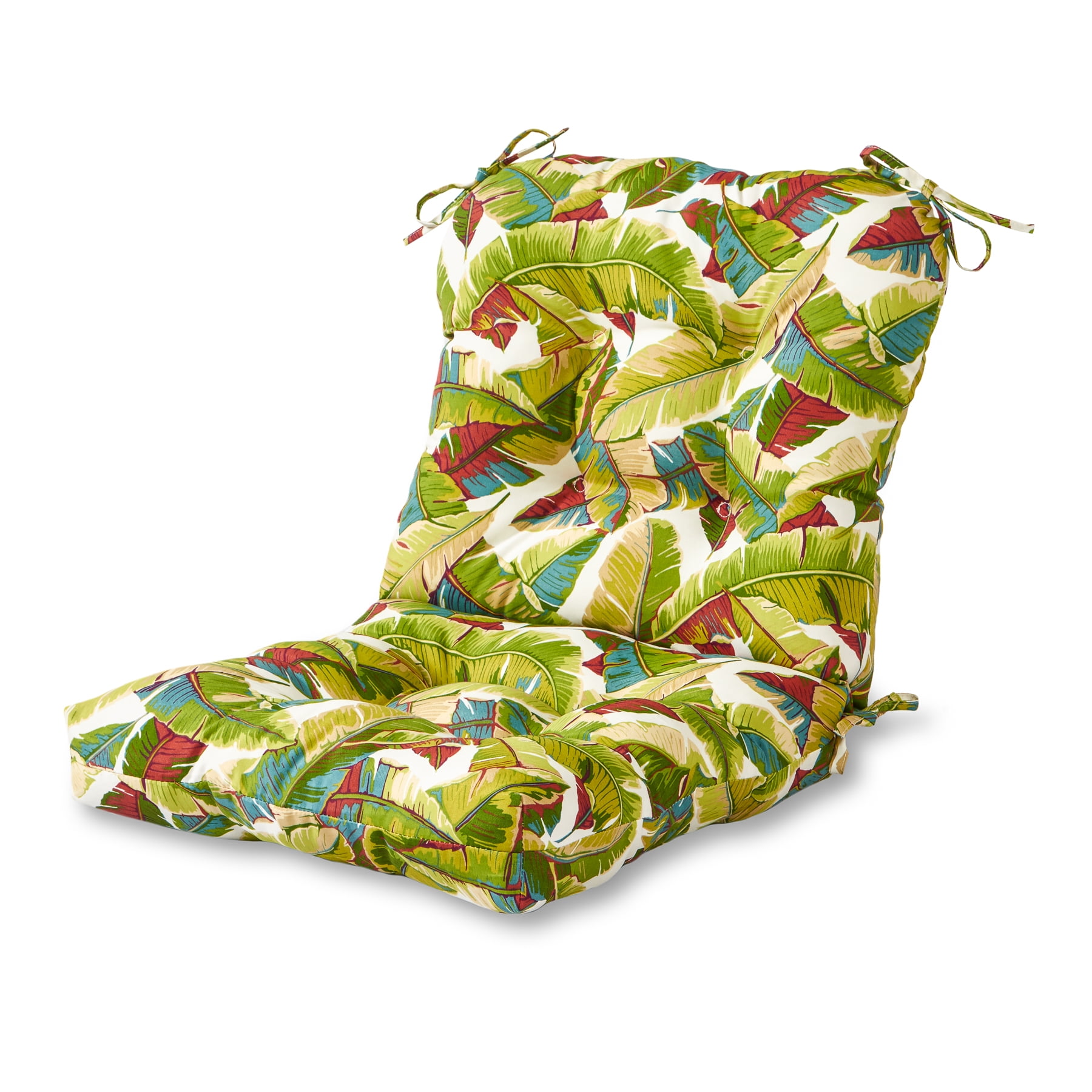 Palm Leaves Multi 42 x 21 in. Outdoor Reversible Tufted Chair Cushion