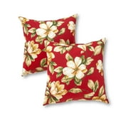 Greendale Home Fashions 17'' x 17'' Reversible Outdoor Throw Pillow, Set of 2, Roma Floral