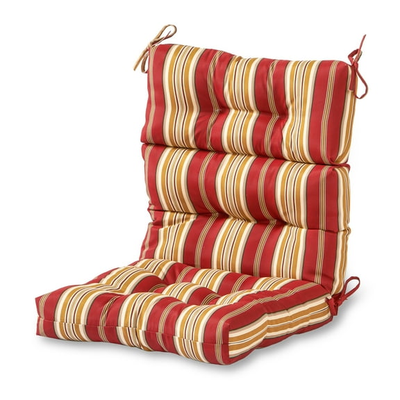 Greendale Home Fashions Roma Stripe 44 x 22 in. Outdoor High Back Chair Cushion