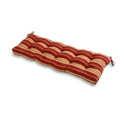 Greendale Home Fashions Roma Stripe 51 x 18 in. Outdoor Reversible Tufted Bench Cushion