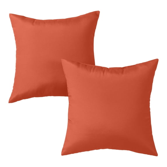 Greendale Home Fashions 17'' x 17'' Reversible Outdoor Throw Pillow, Set of 2, Rust