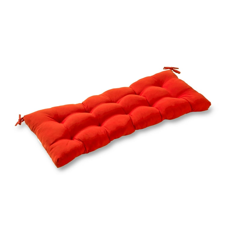 Greendale Home Fashions Salsa Red 44 x 17 in. Outdoor Bench Seat Cushion