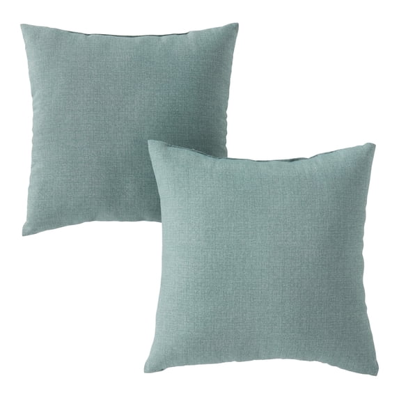 Greendale Home Fashions 17'' x 17'' Reversible Outdoor Throw Pillow, Set of 2, Seaglass
