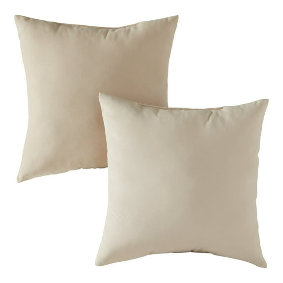Greendale Home Fashions Stone 17 in. Square Outdoor Throw Pillow (2-Pack)
