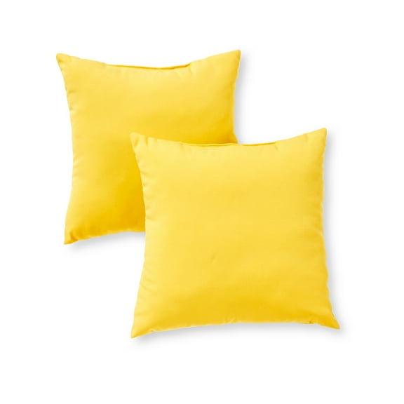 Greendale Home Fashions Sunbeam 17 in. Square Outdoor Throw Pillow (2-Pack)