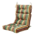 thumbnail image 1 of Greendale Home Fashions Outdoor 44'' x 22'' High Back Chair Cushion, Sunset Stripe, 1 of 9
