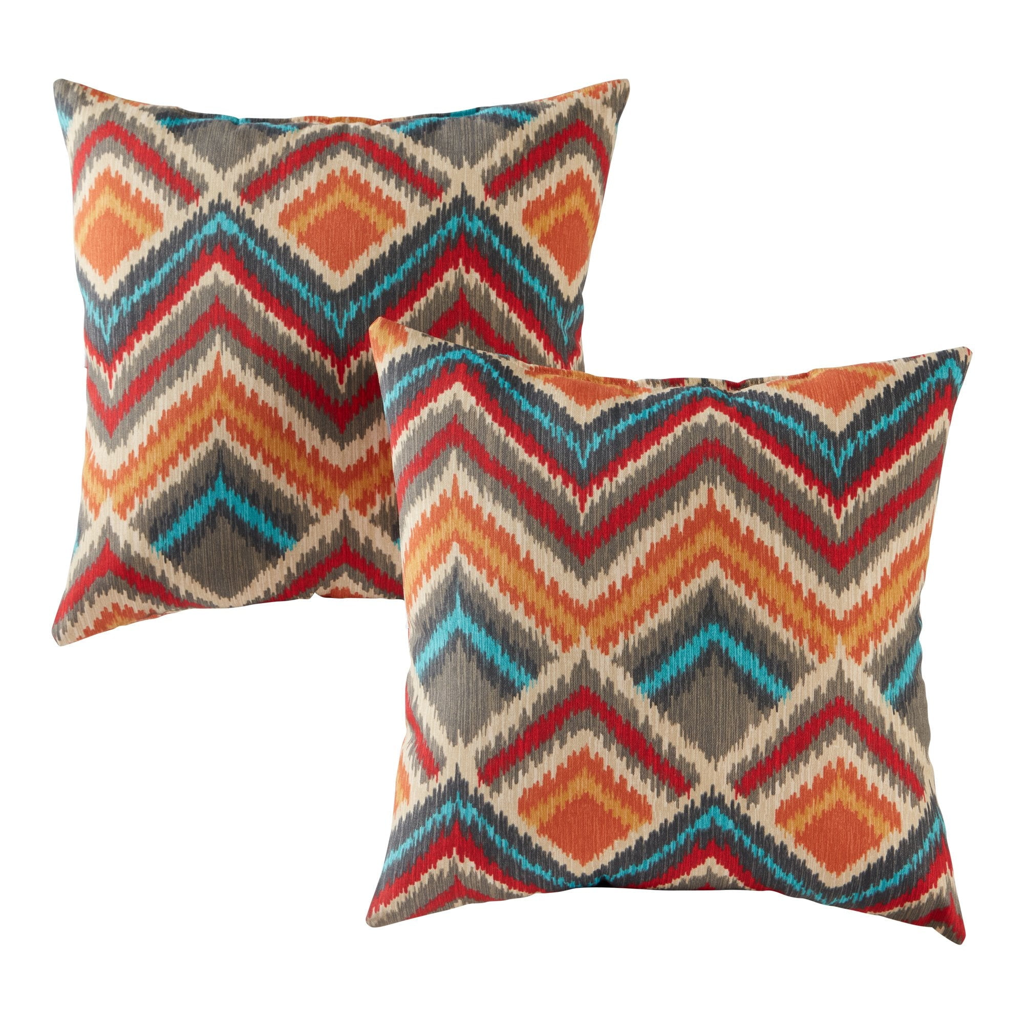 Surreal Multicolor 17" Square Outdoor Throw Pillow Set