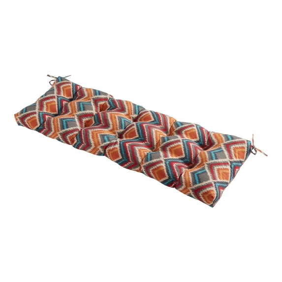 Greendale Home Fashions Surreal Chevron 51 x 18 in. Outdoor Reversible Tufted Bench Cushion
