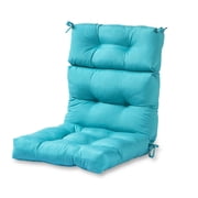 Greendale Home Fashions Outdoor 44'' x 22'' High Back Chair Cushion, Teal