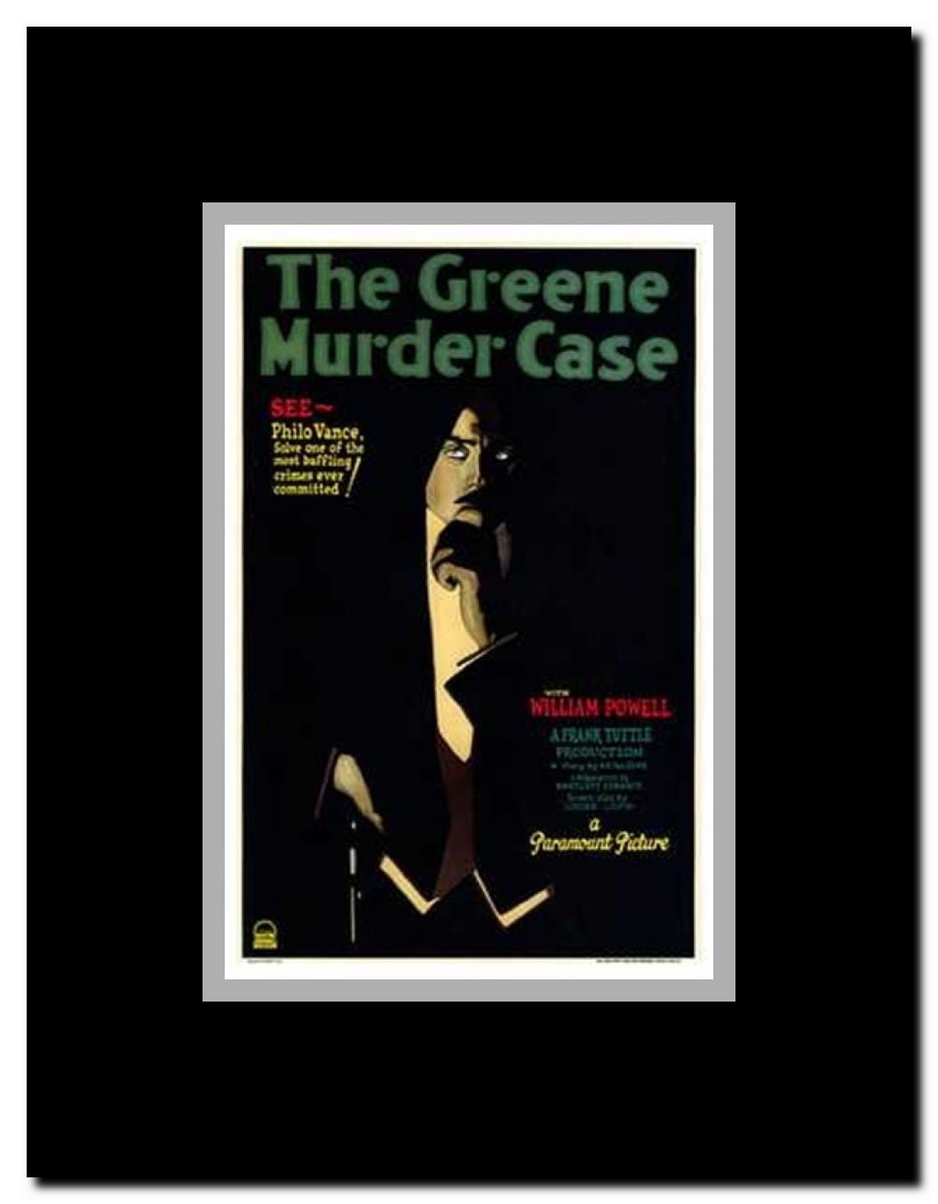 Greene Murder Case Framed Movie Poster
