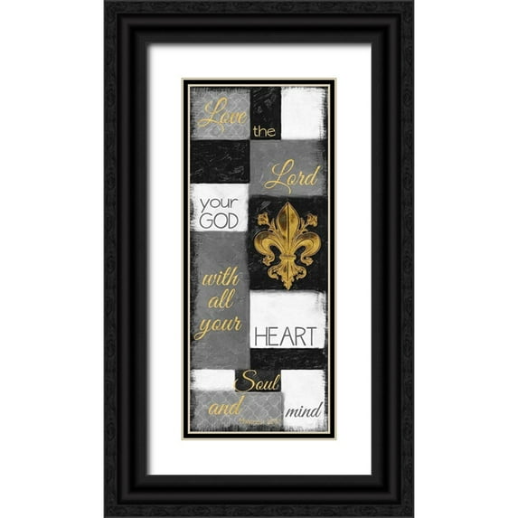 Greene, Taylor 10x18 Black Ornate Wood Framed with Double Matting Museum Art Print Titled - Golden Heart