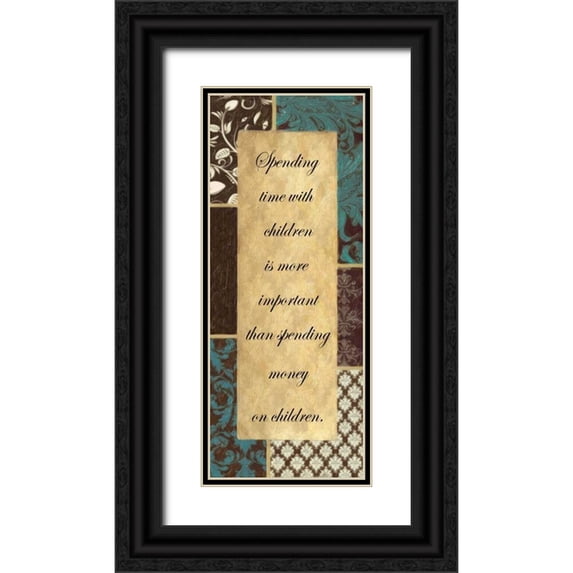 Greene, Taylor 10x18 Black Ornate Wood Framed with Double Matting Museum Art Print Titled - SPENDING TIME