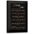 thumbnail image 1 of Greene, Taylor 11x18 Black Modern Framed Museum Art Print Titled - FAMILY RULES SCRIPTURES, 1 of 5