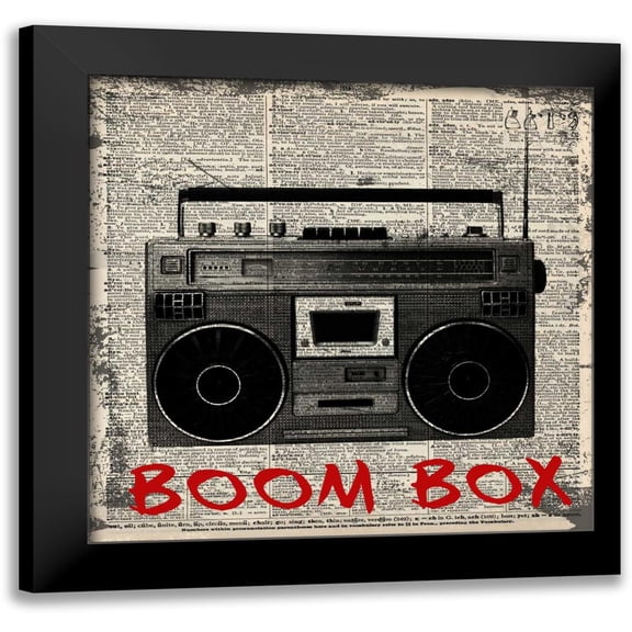 Greene, Taylor 12x12 Black Modern Framed Museum Art Print Titled - BOOM BOX