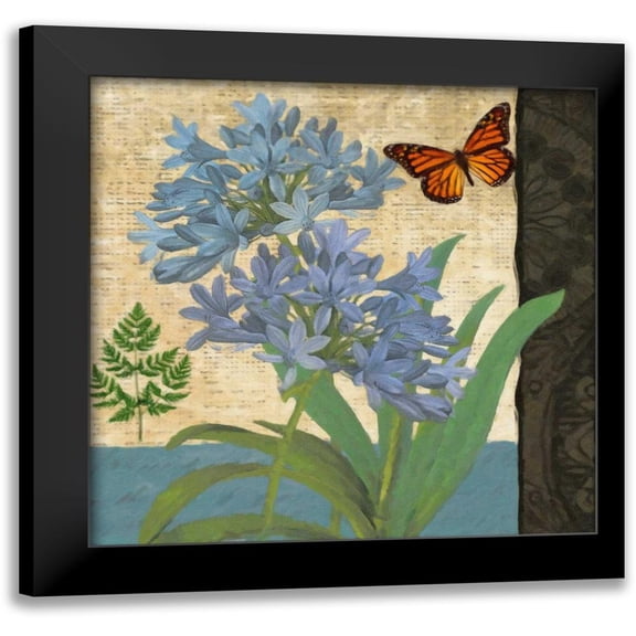Greene, Taylor 12x12 Black Modern Framed Museum Art Print Titled - FLORAL I
