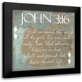 thumbnail image 1 of Greene, Taylor 12x12 Black Modern Framed Museum Art Print Titled - John 3-16, 1 of 5