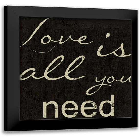 Greene, Taylor 12x12 Black Modern Framed Museum Art Print Titled - LOVE LOVE LOVE