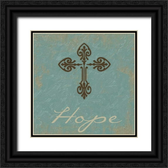 Greene, Taylor 12x12 Black Ornate Wood Framed with Double Matting Museum Art Print Titled - Hope