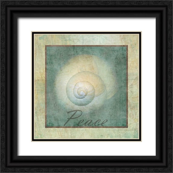Greene, Taylor 12x12 Black Ornate Wood Framed with Double Matting Museum Art Print Titled - PEACE