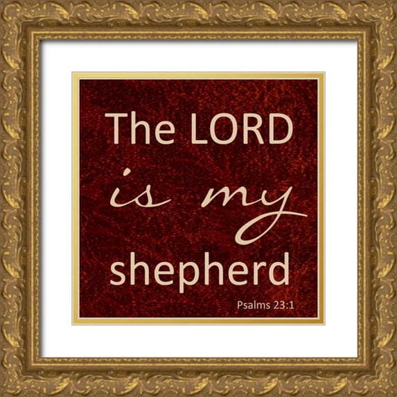 Greene, Taylor 12x12 Gold Ornate Wood Framed with Double Matting Museum Art Print Titled - MY SHEPHERD