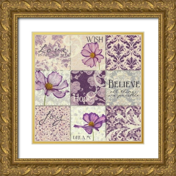 Greene, Taylor 12x12 Gold Ornate Wood Framed with Double Matting Museum Art Print Titled - Plum Patch